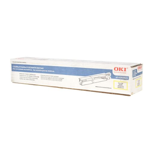 Picture of Okidata 43459401 Yellow Laser Toner Cartridge (1000 Yield)