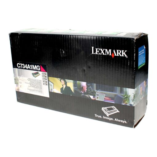 Picture of Lexmark C734A1MG (C734A2MG) Magenta Toner Cartridge (6000 Yield)