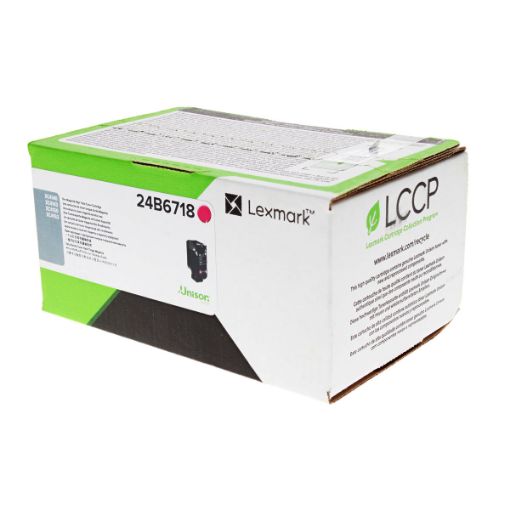 Picture of Lexmark 24B6718 Magenta Laser Toner Cartridge (13000 Yield)
