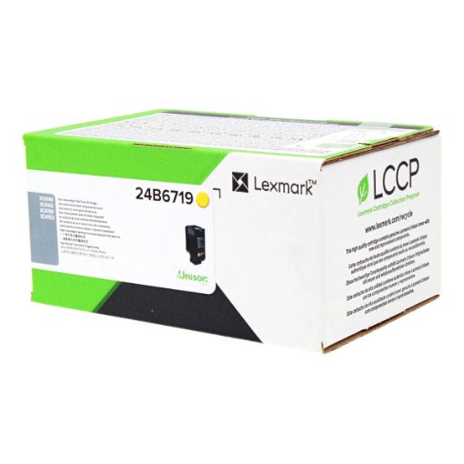Picture of Lexmark 24B6719 Yellow Laser Toner Cartridge (13000 Yield)
