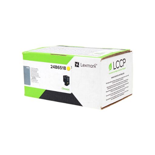 Picture of Lexmark 24B6518 Yellow Toner Cartridge (10000 Yield)