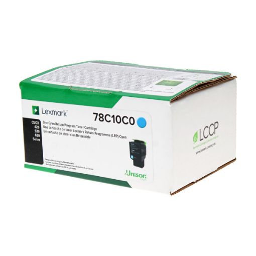 Picture of Lexmark 78C10C0 Cyan Toner Cartridge (1400 Yield)