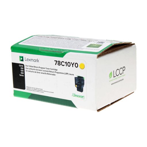 Picture of Lexmark 78C10Y0 Yellow Toner Cartridge (1400 Yield)