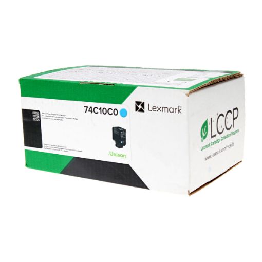 Picture of Lexmark 74C10C0 74C00CG) Cyan Toner Cartridge (3000 Yield)