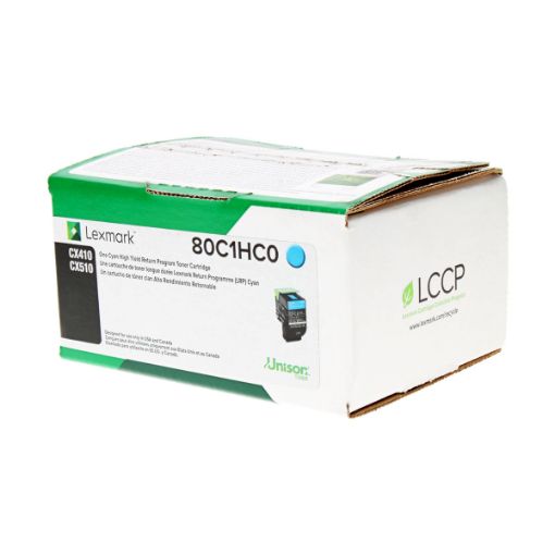 Picture of Lexmark 80C1HC0 High Yield Cyan Toner Cartridge (3000 Yield)