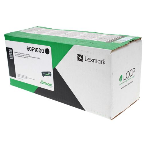 Picture of Lexmark 60F1000 (Lexmark #601F) Black Toner Cartridge (2500 Yield)