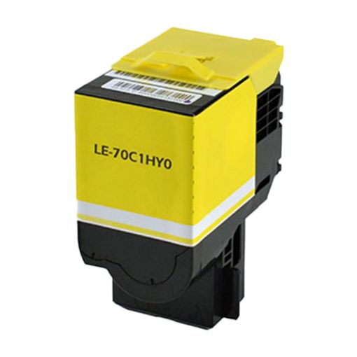 Picture of Compatible 70C1HY0 (Lexmark #701HY) High Yield Yellow Toner Cartridge (3000 Yield)