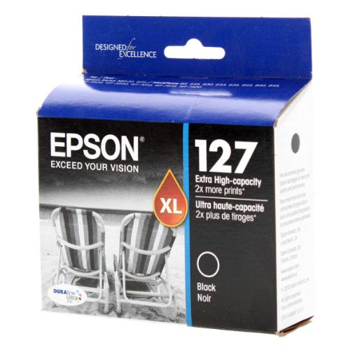 Picture of Epson T127120 (Epson 127) Extra High Yield Black Inkjet Cartridge (945 Yield)