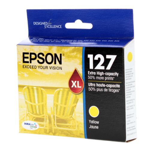 Picture of Epson T127420 (Epson 127) Extra High Yield Yellow Inkjet Cartridge (775 Yield)