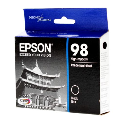 Picture of Epson T098120 (Epson 98) High Yield Black Inkjet Cartridge (545 Yield)