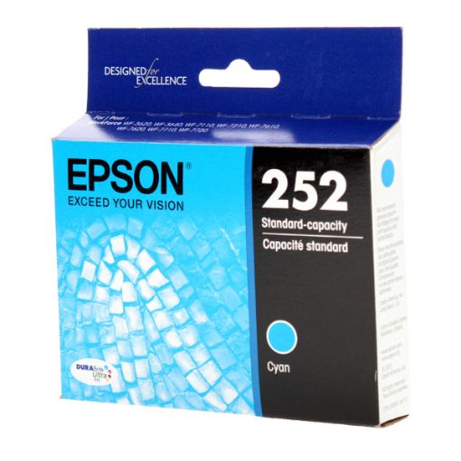 Picture of Epson T252220 (Epson 252) Cyan Inkjet Cartridge (300 Yield)