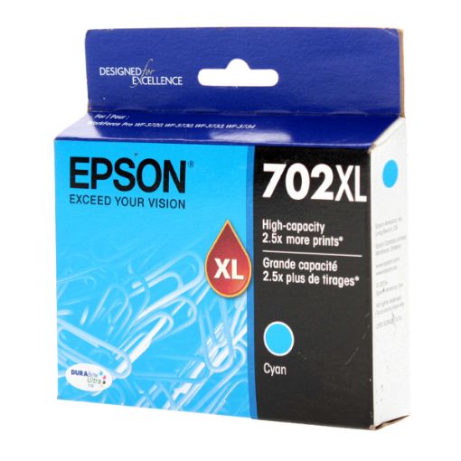 Picture of Epson T702xl220 (Epson 702XL) Ultra High Yield Cyan Inkjet Cartridge (950 Yield)