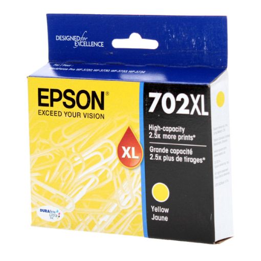 Picture of Epson T702xl420 (Epson 702XL) Ultra High Yield Yellow Inkjet Cartridge (950 Yield)