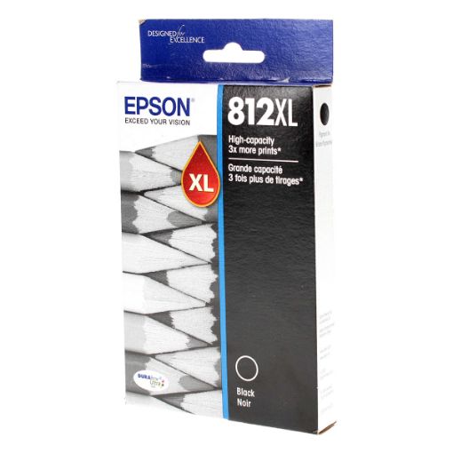 Picture of Epson T812xl120-S (Epson T812XL) Ultra High Yield Black Inkjet Cartridge (1100 Yield)
