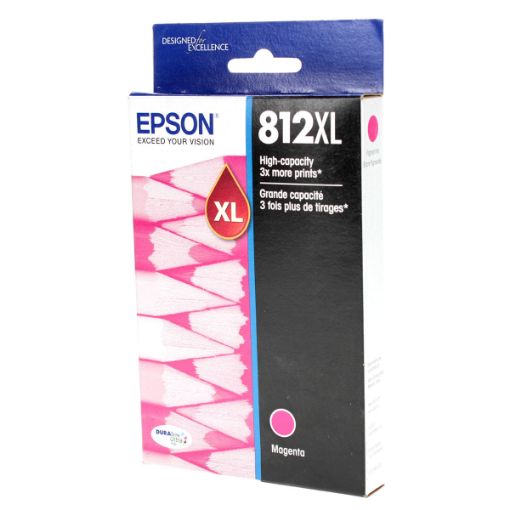 Picture of Epson T812xl320-S (Epson T812XL) Ultra High Yield Magenta Inkjet Cartridge (1100 Yield)