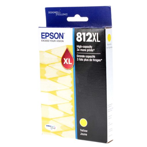 Picture of Epson T812xl420-S (Epson T812XL) Ultra High Yield Yellow Inkjet Cartridge (1100 Yield)