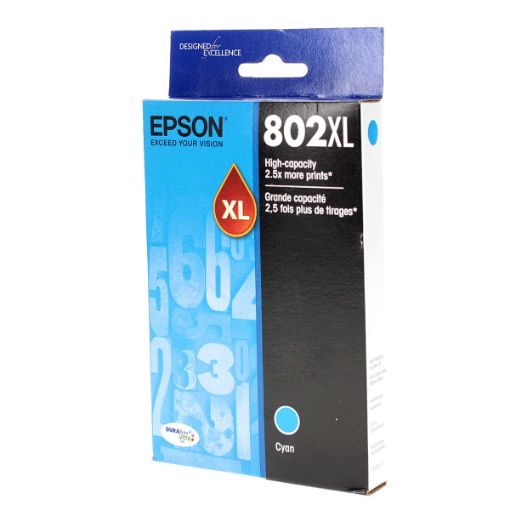 Picture of Epson T802xl220 (Epson 802XL) Ultra High Yield Cyan Inkjet Cartridge (1900 Yield)
