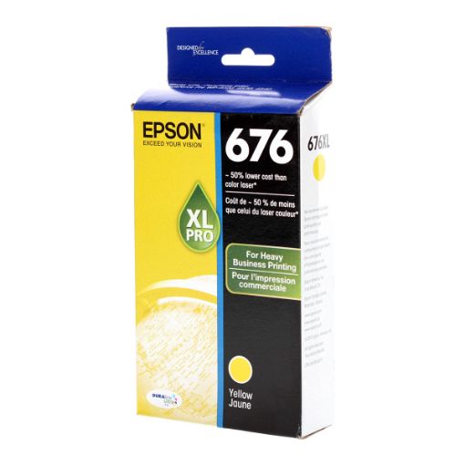 Picture of Epson T676XL420 (Epson 676XL) High Yield Yellow Inkjet Cartridge (1200 Yield)