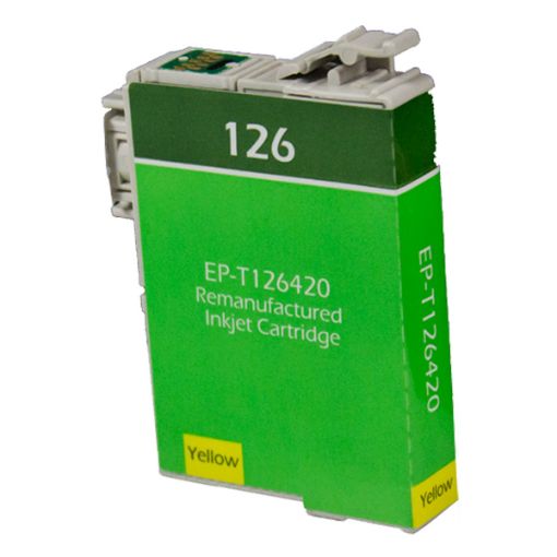 Picture of Remanufactured T126420 (Epson 126) High Yield Yellow Inkjet Cartridge (470 Yield)