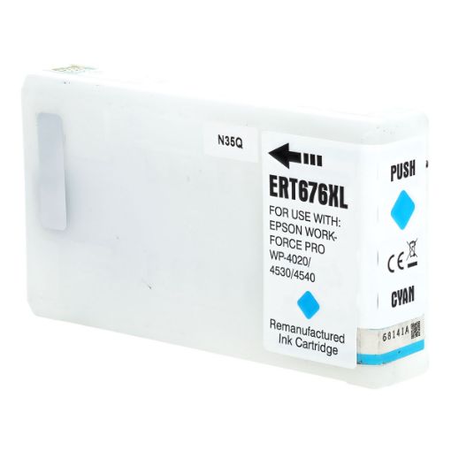 Picture of Remanufactured T676XL220 (Epson 676XL) High Yield Cyan Inkjet Cartridge (1200 Yield)