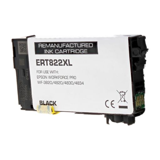 Picture of Remanufactured T822xl120-S (Epson T822) Ultra High Yield Black Inkjet Cartridge (1100 Yield)