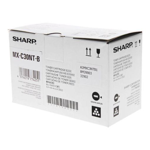 Picture of Sharp MX-C30NTB Black Toner Cartridge (6000 Yield)