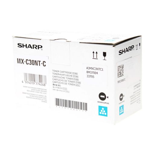 Picture of Sharp MX-C30NTC Cyan Toner Cartridge (6000 Yield)