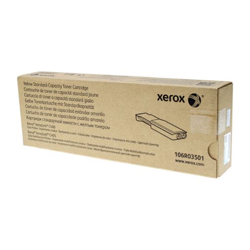 Picture of Xerox 106R03501 (106R3501) High Yield Yellow Toner Cartridge (4800 Yield)