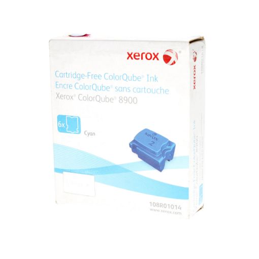 Picture of Xerox 108R01014 Cyan ColorQube Inkjet cartridge (6/Box) (16900 Yield)