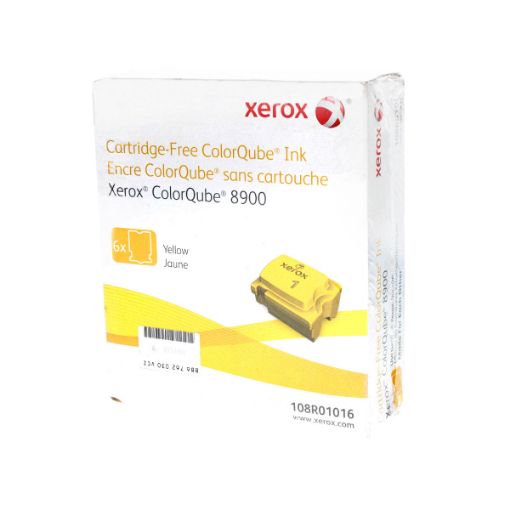 Picture of Xerox 108R01016 Yellow ColorQube Inkjet cartridge (6/Box) (16900 Yield)