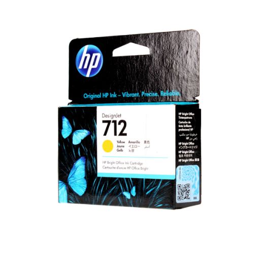 Picture of HP 3ED69A (HP 712) Yellow Inkjet Cartridge (29ml)