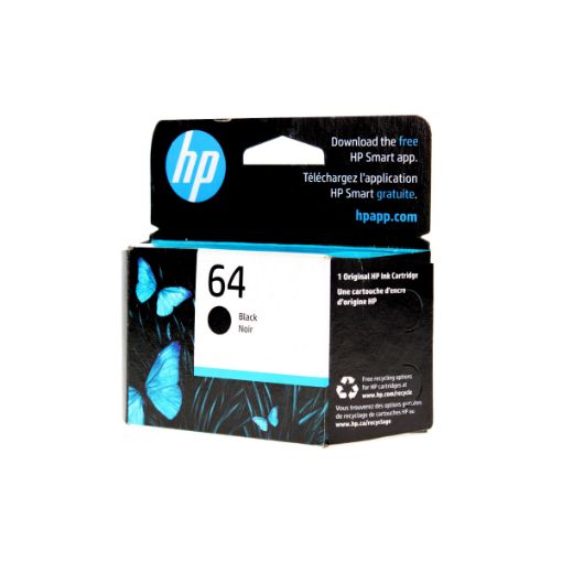 Picture of HP N9J90AN (HP 64) Black Ink Cartridge (200 Yield)