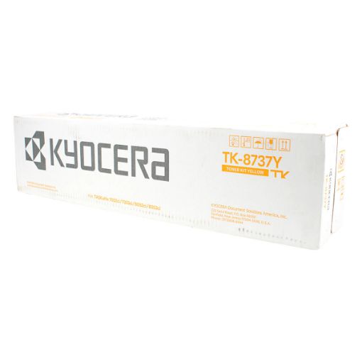 Picture of Kyocera Mita 1T02XNAUS0 (TK-8737Y) Yellow Toner Cartridge (40000 Yield)