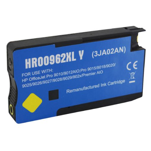 Picture of Remanufactured 3JA02AN (HP 962XL) High Yield Yellow Ink Cartridge (1600 Yield)