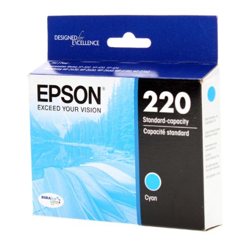 Picture of Epson T220220 (Epson 220) Cyan Inkjet Cartridge (165 Yield)