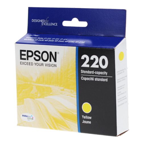 Picture of Epson T220420 (Epson 220) Yellow Inkjet Cartridge (165 Yield)
