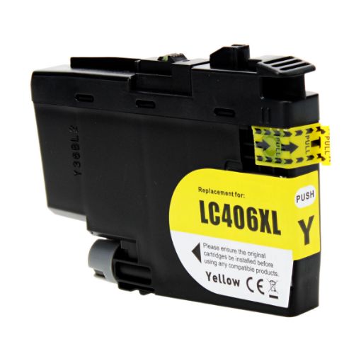 Picture of Compatible LC406XLY High Yield Yellow Ink Cartridge