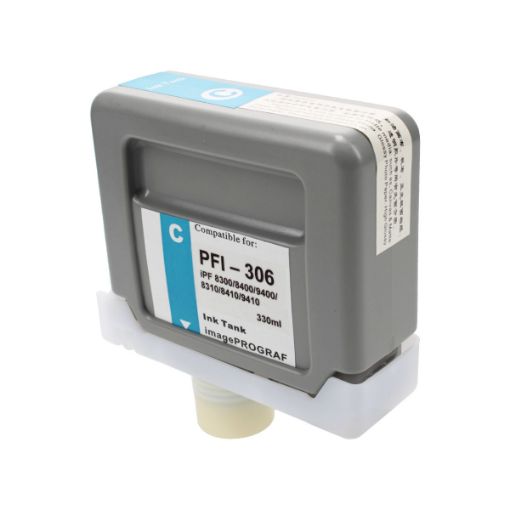 Picture of Compatible 6658B001AA (PFI-306C) Cyan Ink Cartridge (330 ml)