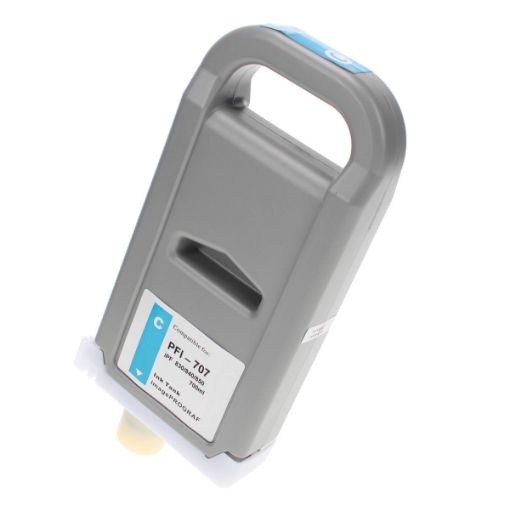 Picture of Remanufactured 9822B001 (PFI-707C) High Yield Cyan Inkjet Cartridge (700 ML)