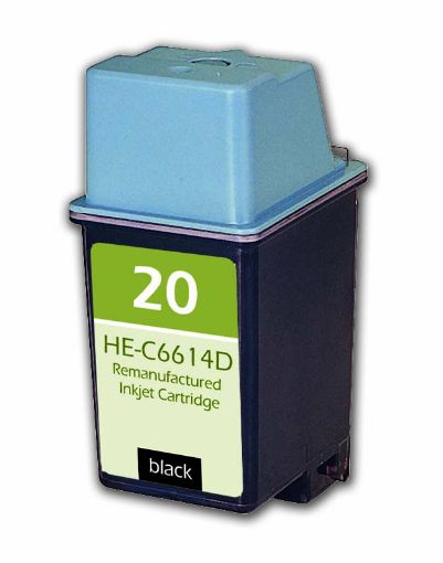 Picture of Remanufactured C6614D (HP 20) Black Print Cartridge (28 ml)