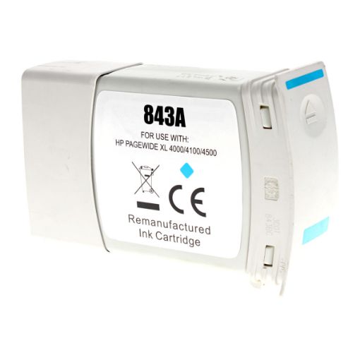 Picture of Remanufactured C1Q58A (HP 843A) High Yield Cyan Inkjet Cartridge (400ml)