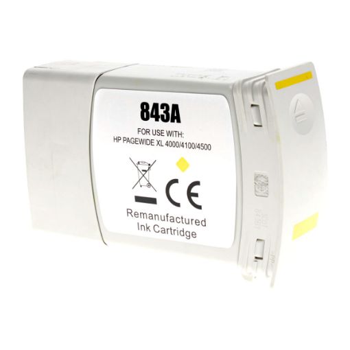 Picture of Remanufactured C1Q60A (HP 843A) High Yield Yellow Inkjet Cartridge (400ml)