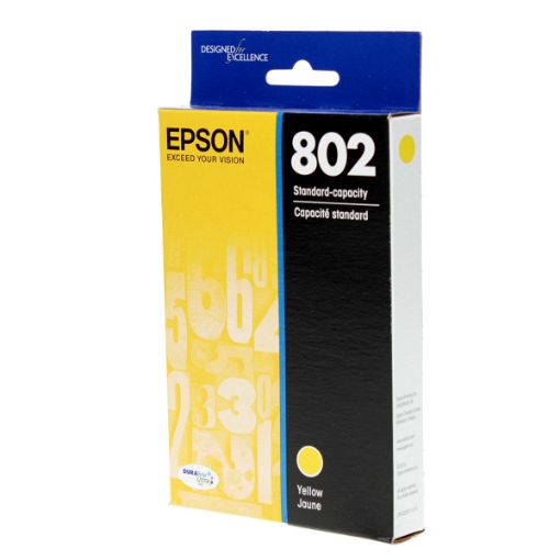 Picture of Epson T802420 (Epson T802) Yellow Inkjet Cartridge (650 Yield)