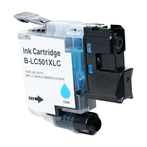 Picture of Compatible LC501XLC High Cyan Inkjet Cartridge (500 Yield)